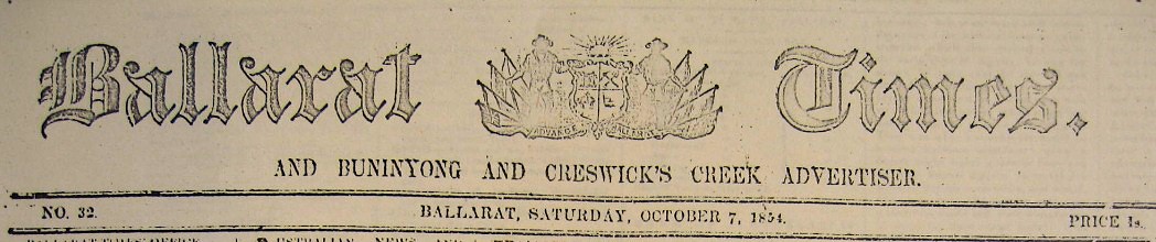 Ballarat Times masthead