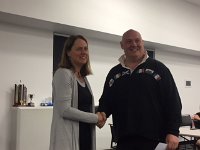 IMG 4160  Anna presents Ben Naughton with a rating prize of $600! Winners are grinners!